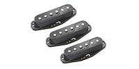 FISHMAN Fluence Set of 3 Single Width Pickups for Strat Black