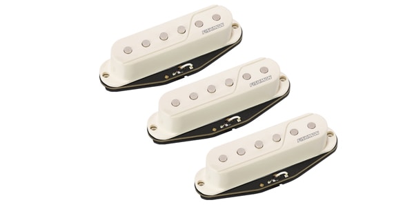 FISHMAN Fluence Set of 3 Single Width Pickups for Strat, White