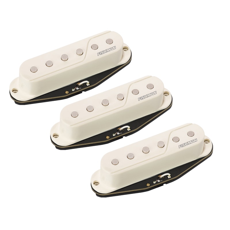 FISHMAN/Fluence Set of 3 Single Width Pickups for Strat, White