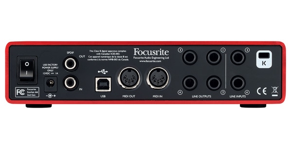 Focusrite scarlett 6i6 Gen2オーディオインターフェース