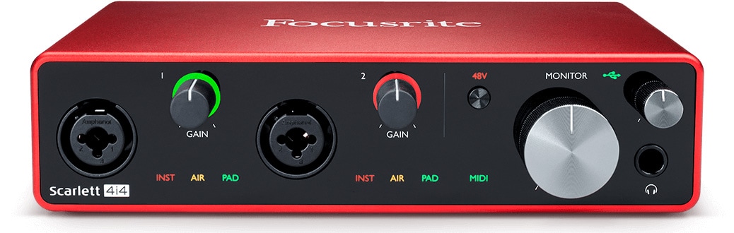 Focusrite フォーカスライト Scarlett 4i4 Gen 3 Usbオーディオインターフェイス 送料無料 サウンドハウス