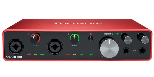 8i6　送料無料　サウンドハウス　FOCUSRITE　Scarlett　3)　フォーカスライト　(gen.　USBオーディオインターフェイス