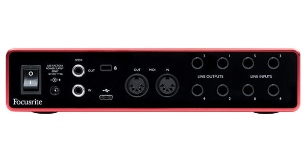 オーディオインターフェイス-　8i6　Focusrite　Scarlett　3rd