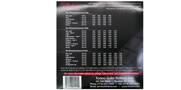 Fodera ( フォデラ )  / 4-String Sets - Stainless Steel 44-62-85-106画像2