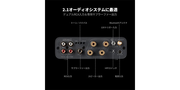 Fosi Audio ( フォシオーディオ )  / BT20A MAX  Bluetoothステレオパワーアンプ画像2