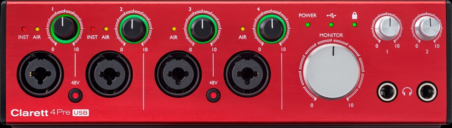 FOCUSRITE/Clarett 4Pre USB オーディオインターフェイス USB Type-C