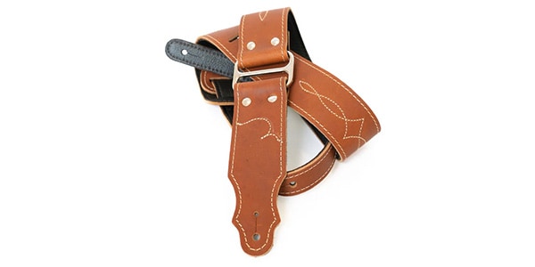 Franklin Strap / GSA-CA-NBS Leather & Chrome Guitar Strap