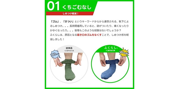 FUKURASHI / ゆるピ丈 無地 リブ ソックス クルー丈 26-28cm Lグレー画像5