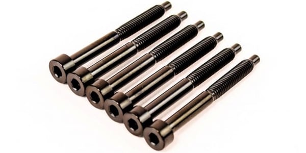 /Titanium String Lock Screw Set (6) BLACK