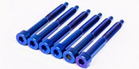  Titanium String Lock Screw Set (6) BLUE