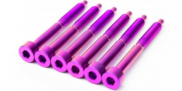 /Titanium String Lock Screw Set (6) PURPLE