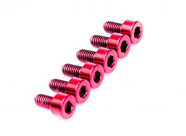 /Titanium Saddle Mounting Screw Set RED