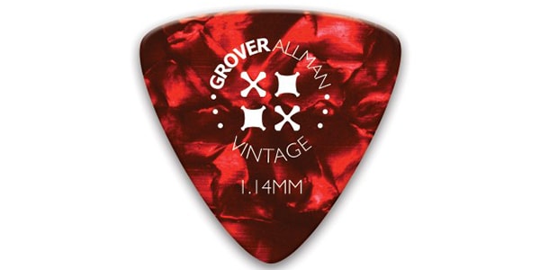 GROVER ALLMAN / Vintage Celluloid / Large Trianle / Red / 1.14mm