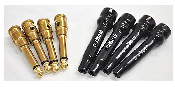 GEORGE L'S/155 PLUG Straight Brass 4pc Pack w/Jackets