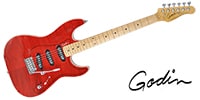 GODIN GUITAR Passion RG-3 Trans Red Flame MN