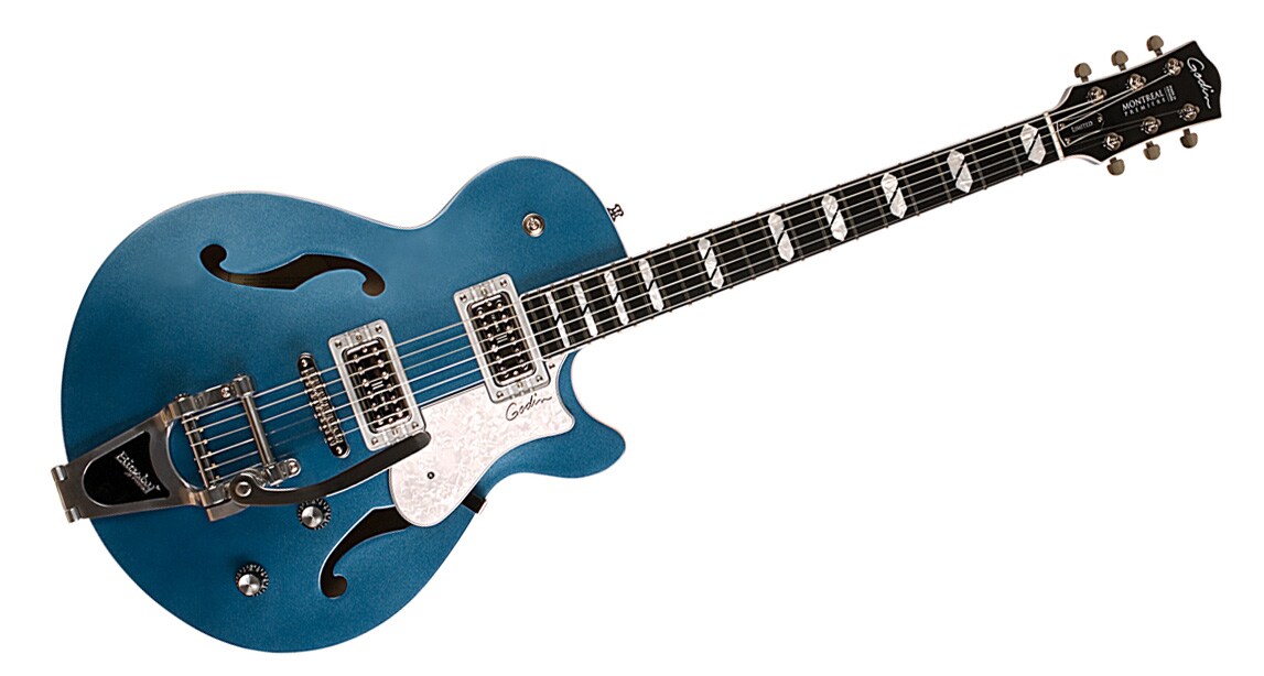 GODIN GUITAR/Montreal Premiere LTD w/TV Jones & Bigsby Desert Blue