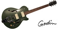 GODIN GUITAR Montreal Premiere LTD Desert Green w/Bigsby