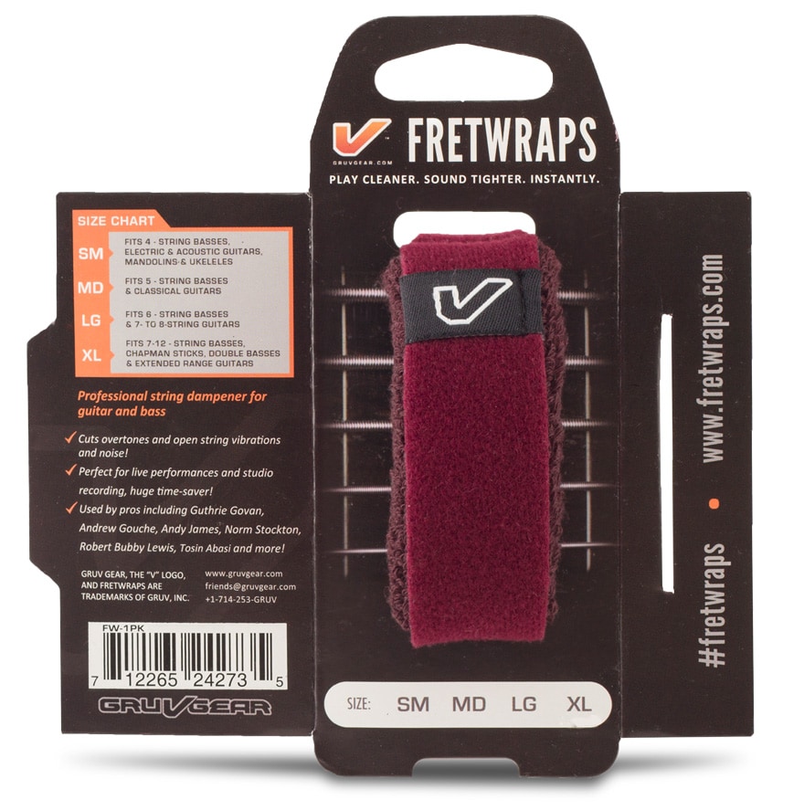 Gruv Gear/FretWraps String Muters Extra Large Wine (Burgundy)