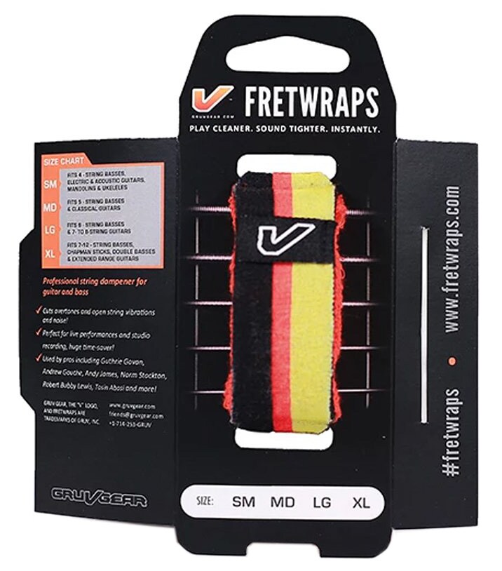 Gruv Gear/FretWraps World Flags Black/ Red/Yellow Large