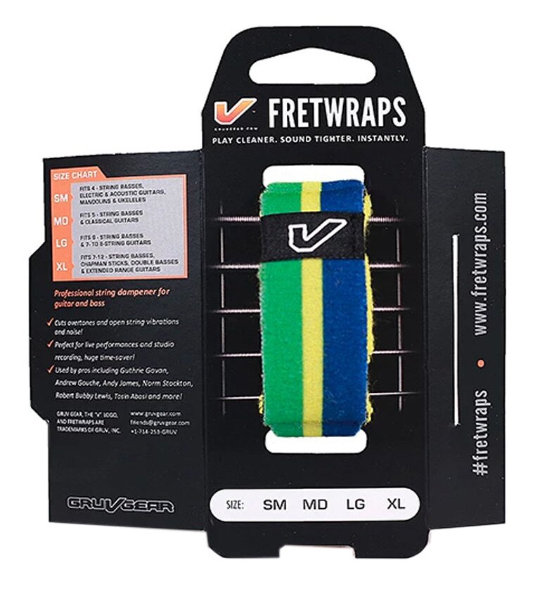 Gruv Gear/FretWraps World Flags Green/Yellow/Blue Medium