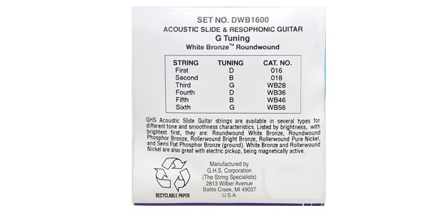 GHS / DWB1600 WHITE BRONZE RESONATOR - White Bronze Resonator画像2