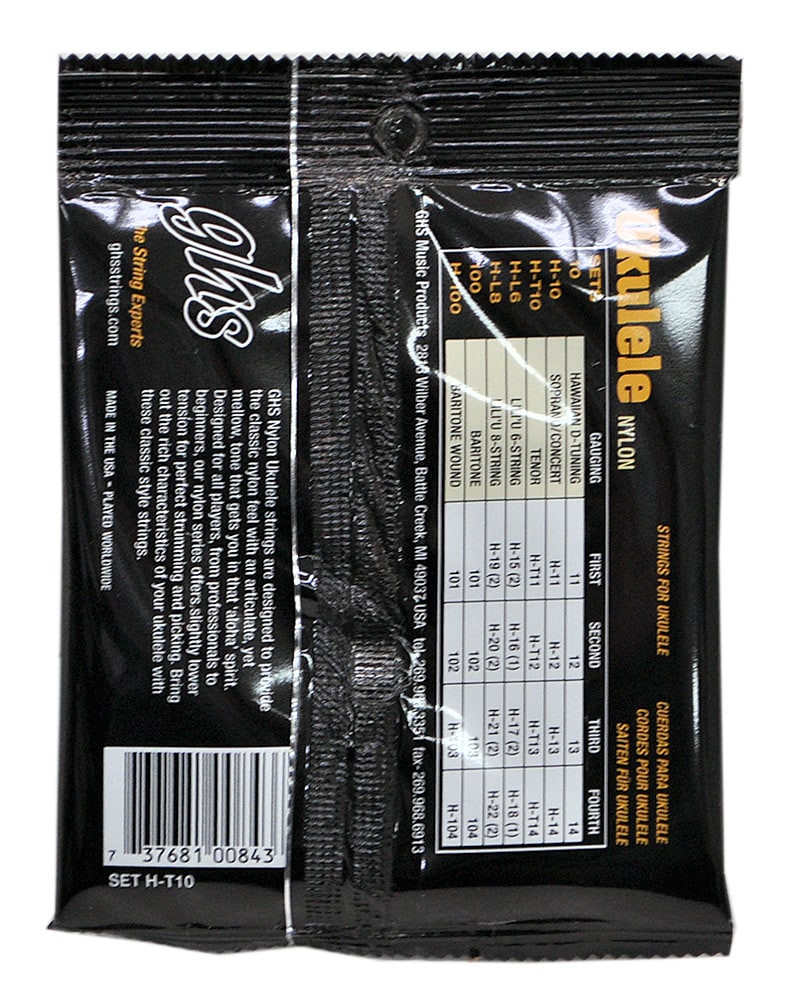 GHS ( ジーエイチエス ) H-T10 NYLON - Tenor, Black Nylon w/Wound 3rd | サウンドハウス