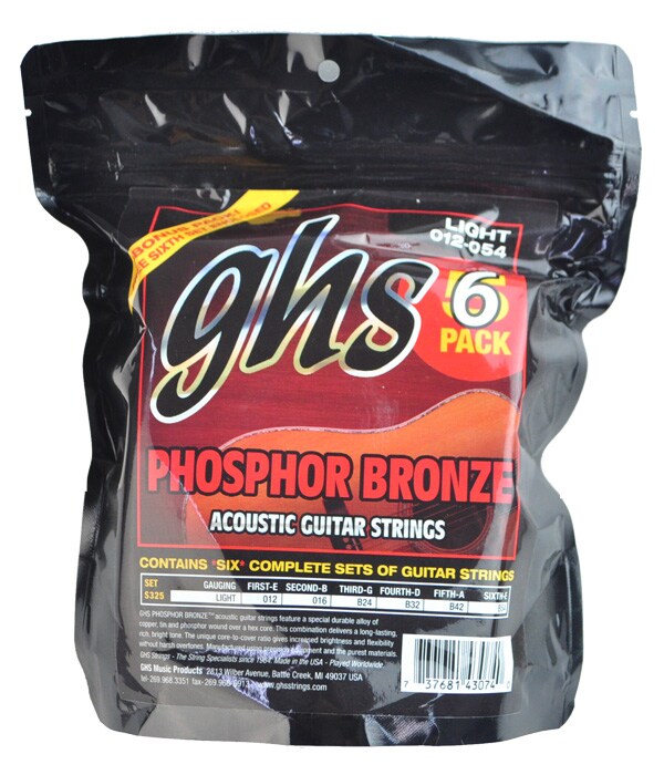 GHS/S325-5 PHOSPHOR BRONZE MULTI-PACKS - Light