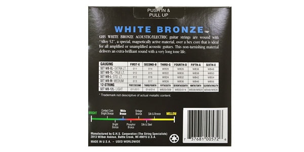 GHS / WB-TL WHITE BRONZE - True Light 012-050画像2