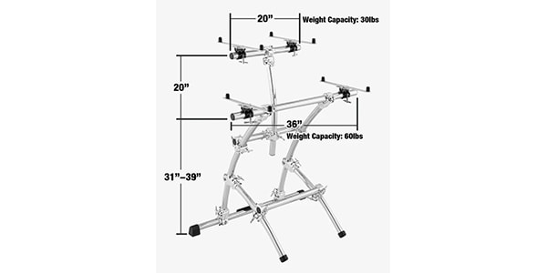 GIBRALTAR / Double Keytree 2 Tier Keyboard Stand画像3