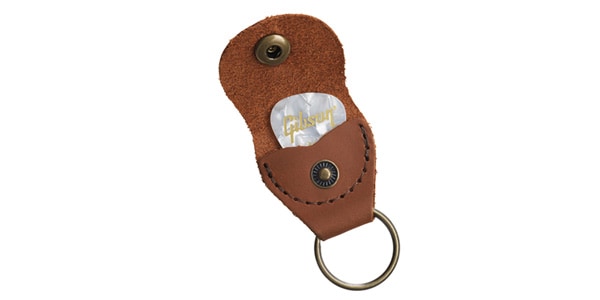 GIBSON / Premium Leather Pickholder Keychain Brown画像3