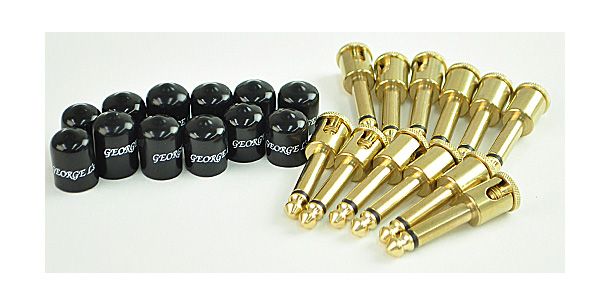 GEORGE L'S/155 PLUG Angled Brass 12pc Pack w/Jackets