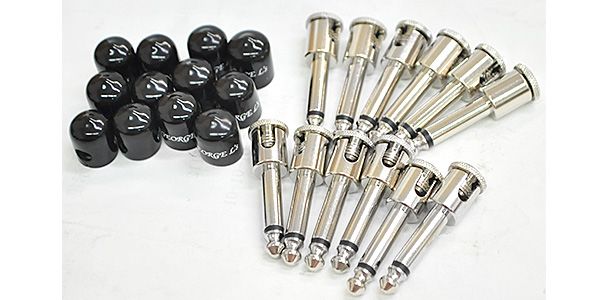 GEORGE L'S/155 PLUG Angled Nickel 12pc Pack w/Jackets