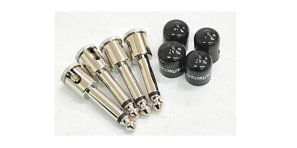 GEORGE L'S/155 PLUG Angled Nickel 4pc Pack w/Jackets