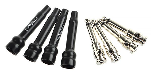 GEORGE L&#39;S / 155 PLUG Straight Nickel 4pc Pack w/Jackets