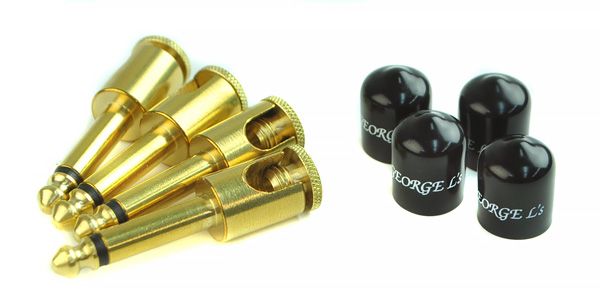 GEORGE L'S/225 PLUG Angled Brass 4pc Pack w/Jackets