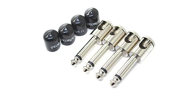 GEORGE L'S/225 PLUG Angled Nickel 4pc Pack w/Jackets