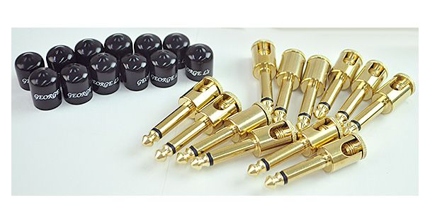 GEORGE L'S/225 PLUG Angled Brass 12pc Pack w/Jackets