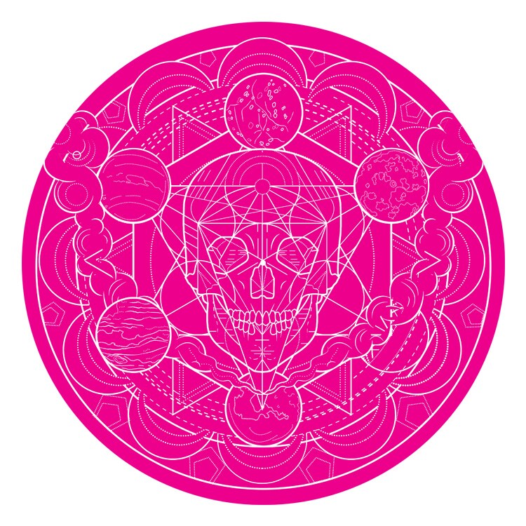 /Geometric Skull - UV Blacklight