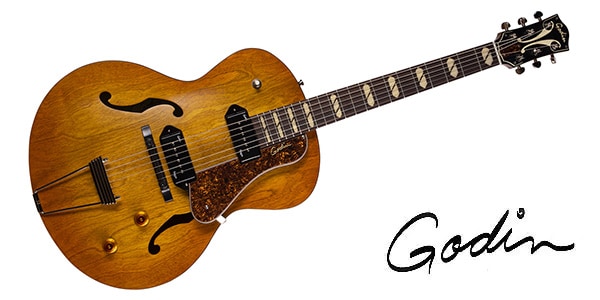 GODIN GUITAR/5TH AVENUE JUMBO P90 HARVEST GOLD