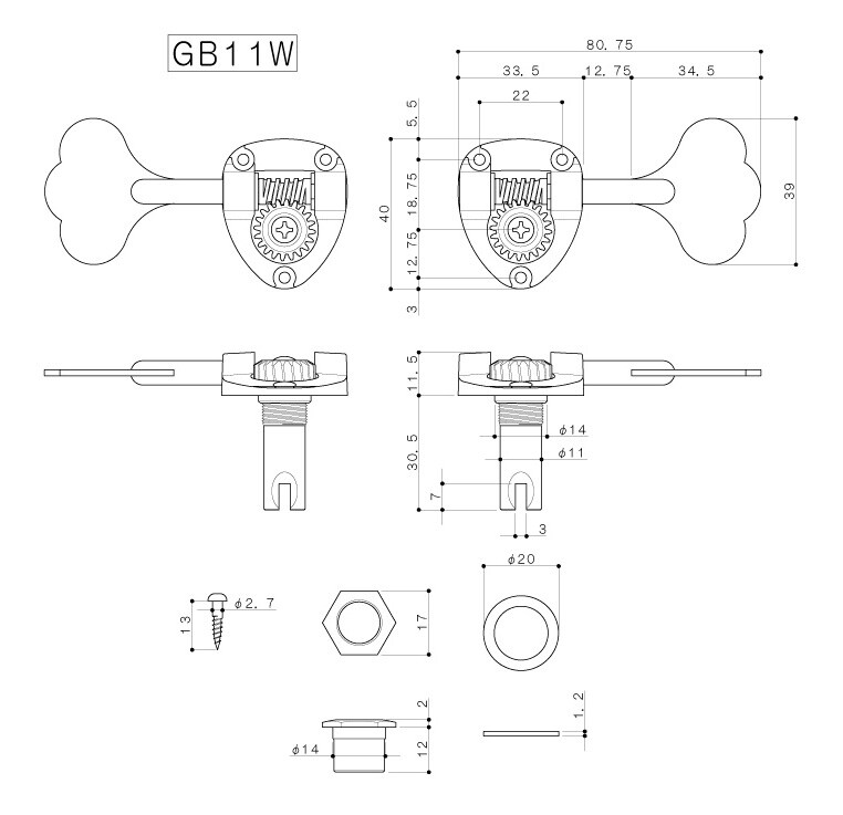 GOTOH/GB11W/L2+R2 CK