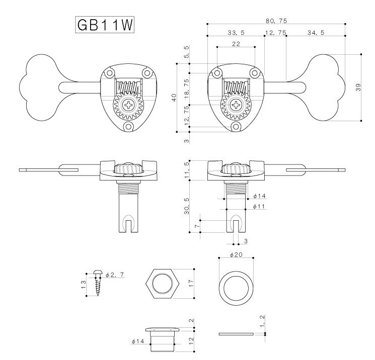 GOTOH/GB11W-5/L5 Black