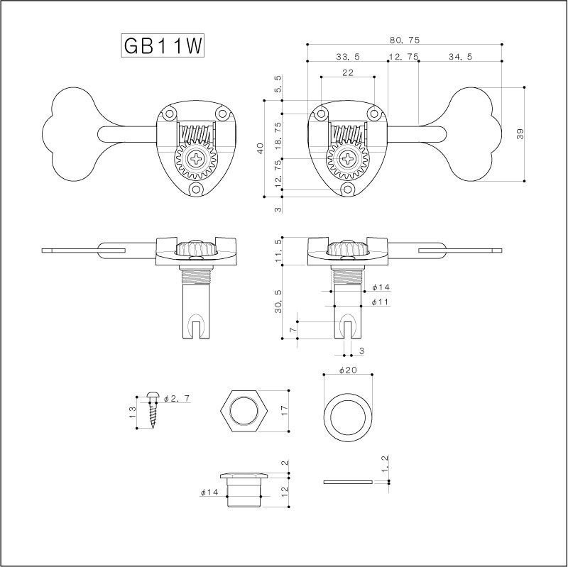 GOTOH/GB11W-5/L5 Gold