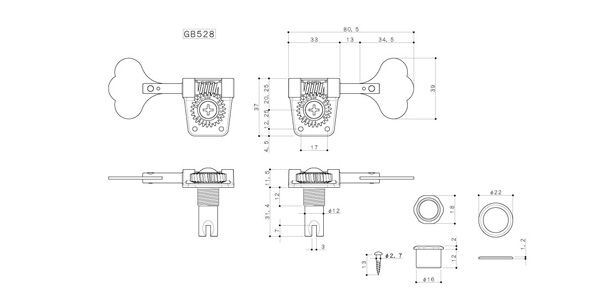 GOTOH ( ゴトー )  / GB528/L2+R2 Gold画像2