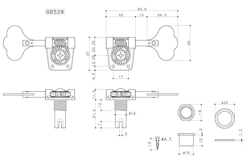 GOTOH/GB528/L4 Black