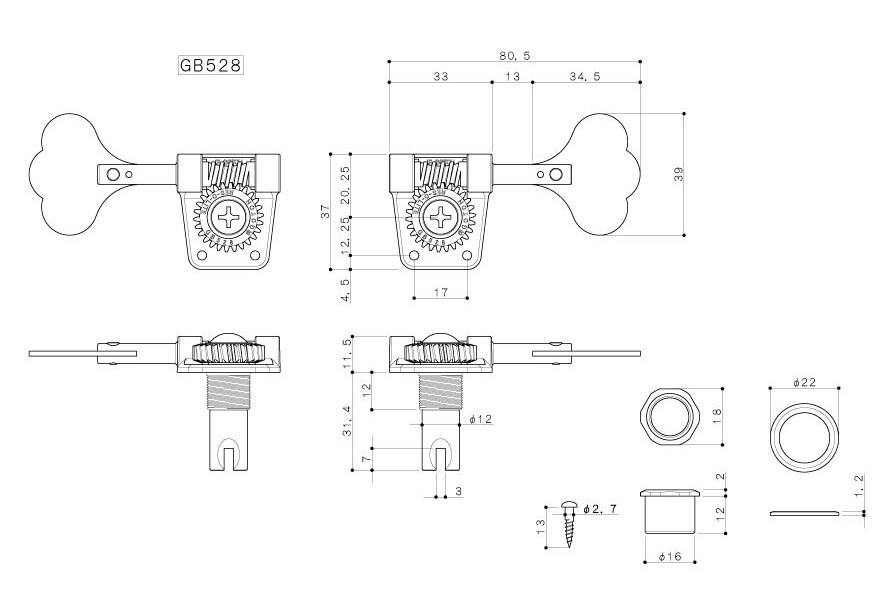 GOTOH/GB528S/L2+R2 Black