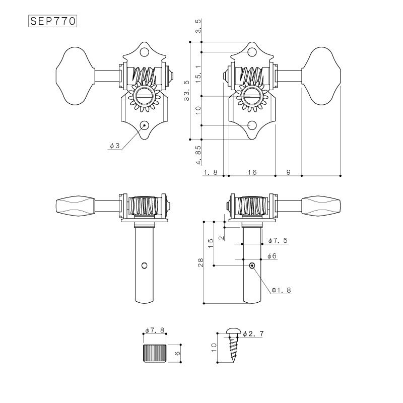 GOTOH/SEP770-06M-L3+R3-Black