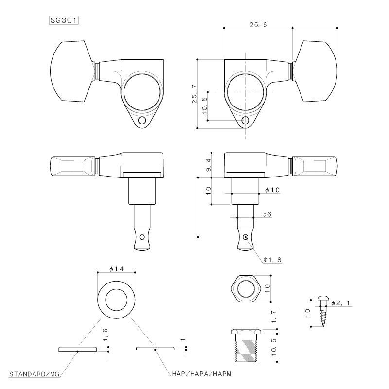 GOTOH/SG301-MG-M07-L3+R3-Chrome