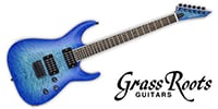 GRASSROOTS G-HR-55FX See Thru Blue Sunburst Satin