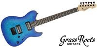 GRASSROOTS G-TB-55R See Thru Blue Sunburst Satin