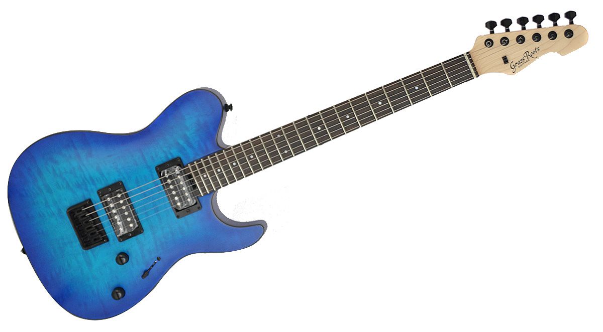 GRASSROOTS/G-TB-55R See Thru Blue Sunburst Satin